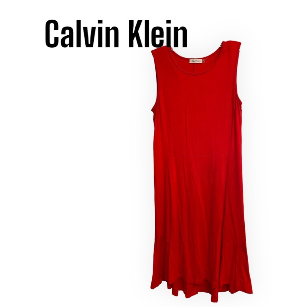 Calvin Klein Red Sleeveless Pullover Dress Sz 4